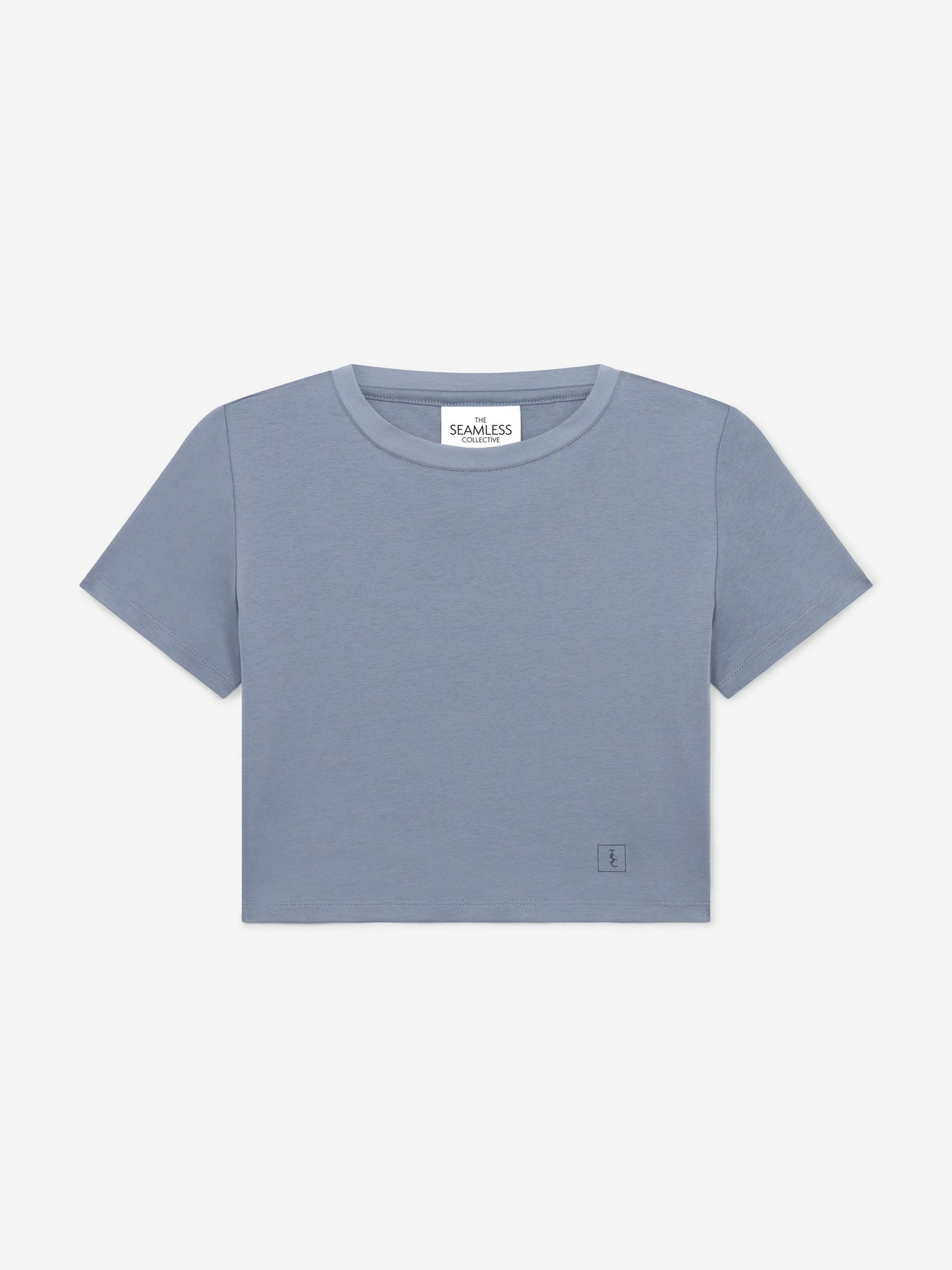 The Signature Cropped Cotton Top - Blue