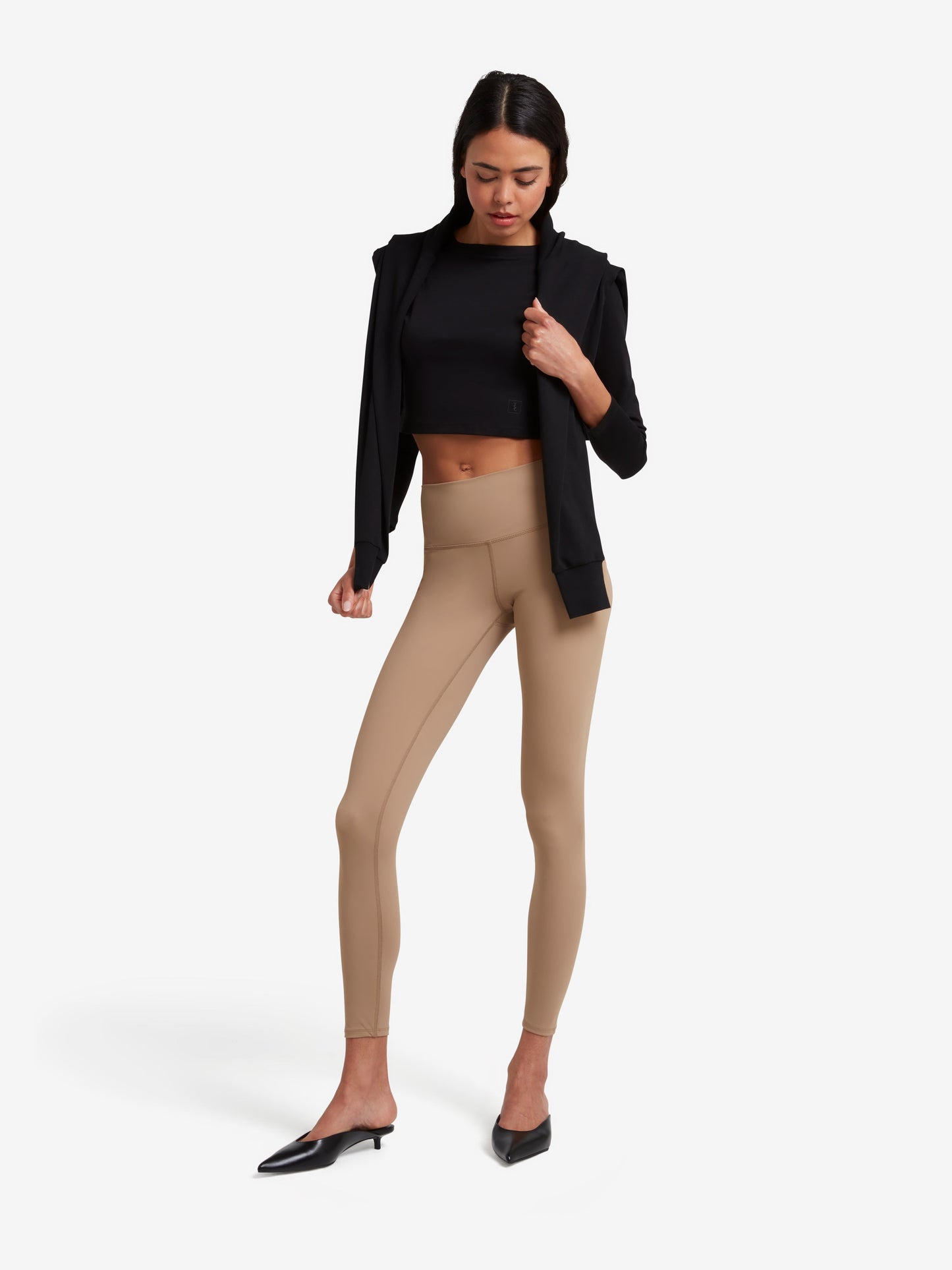 Contoured Leggings - Brown
