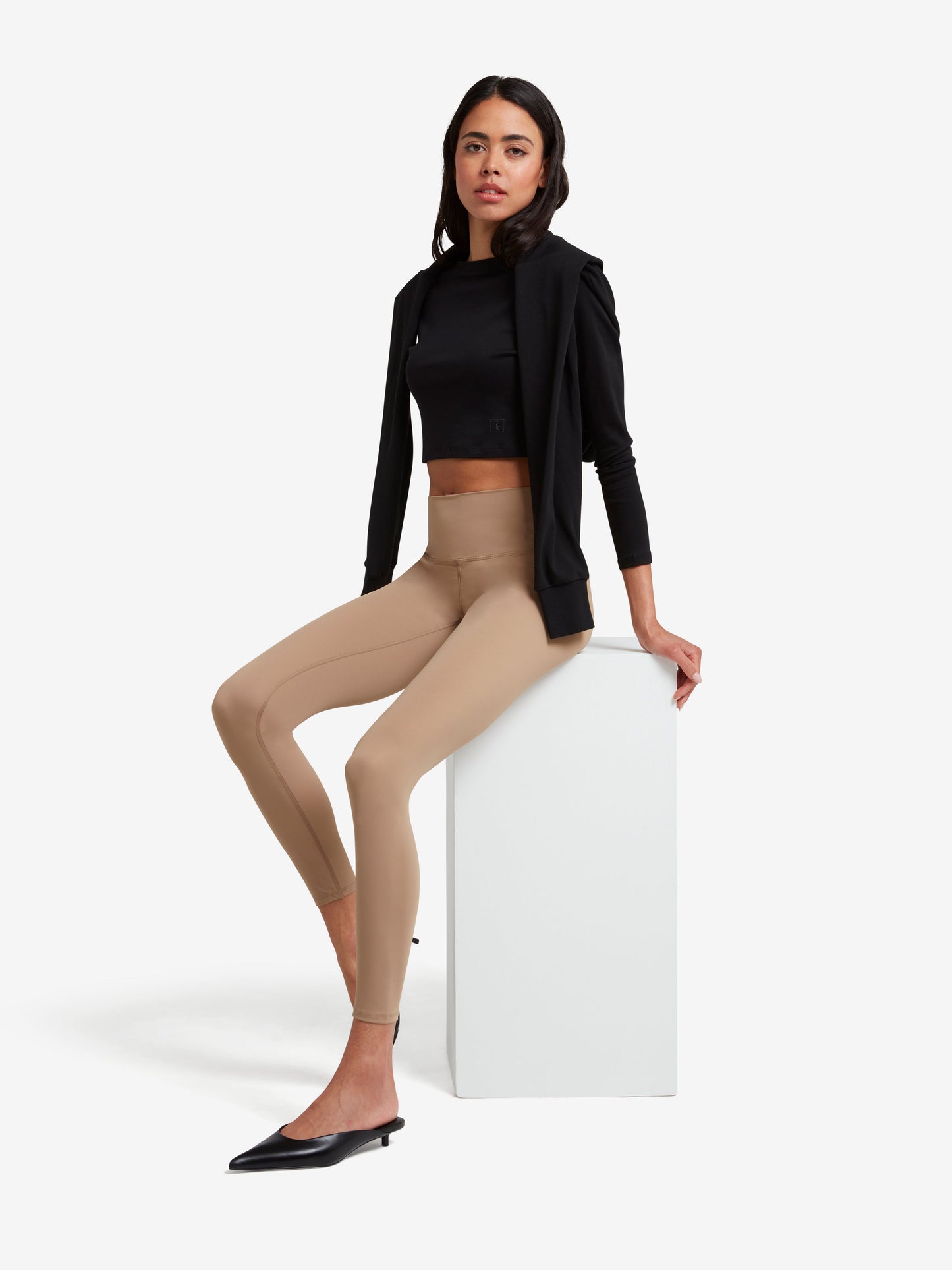 Contoured Leggings - Brown