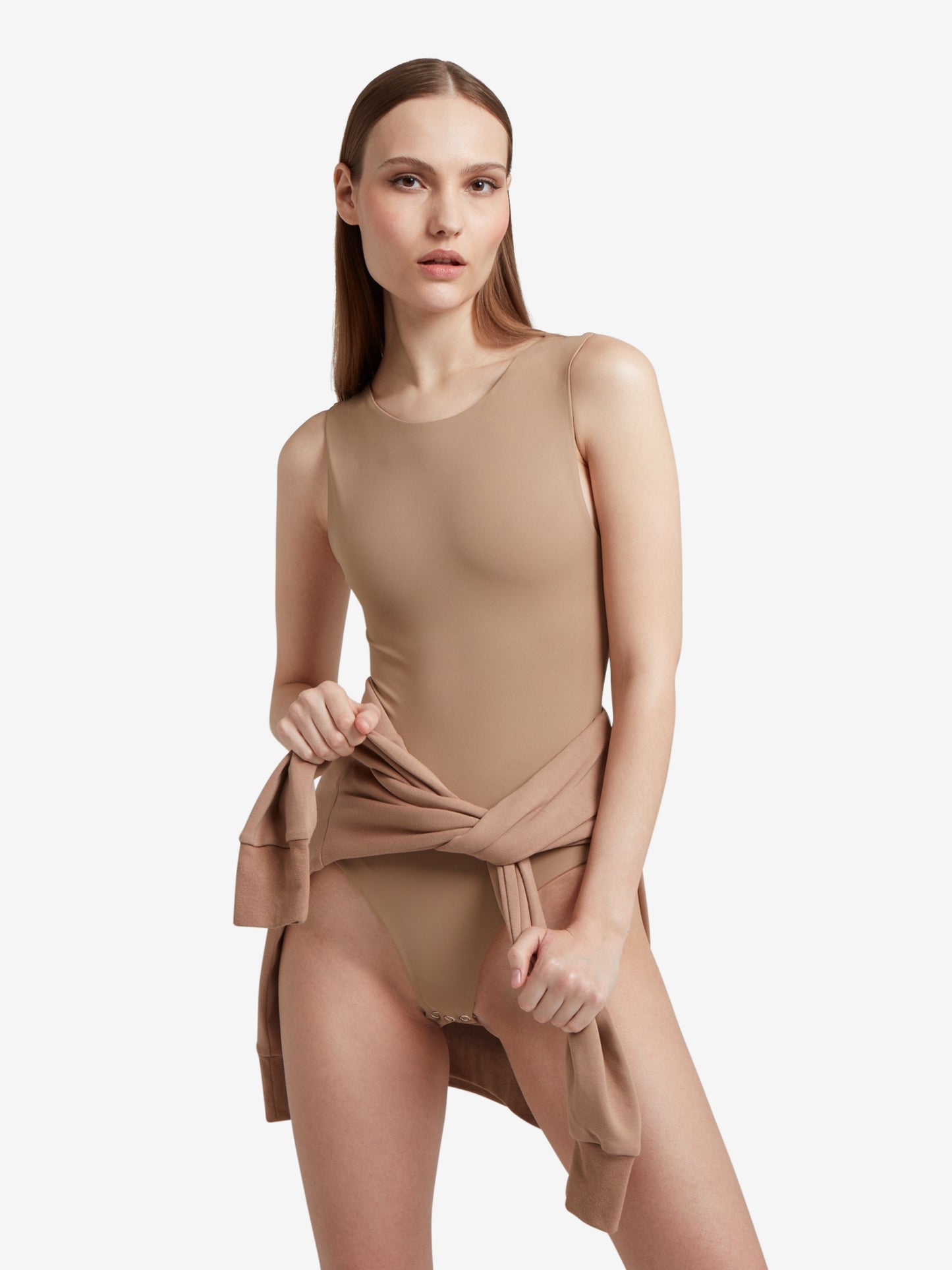 Sculpted Bodysuit - Brown