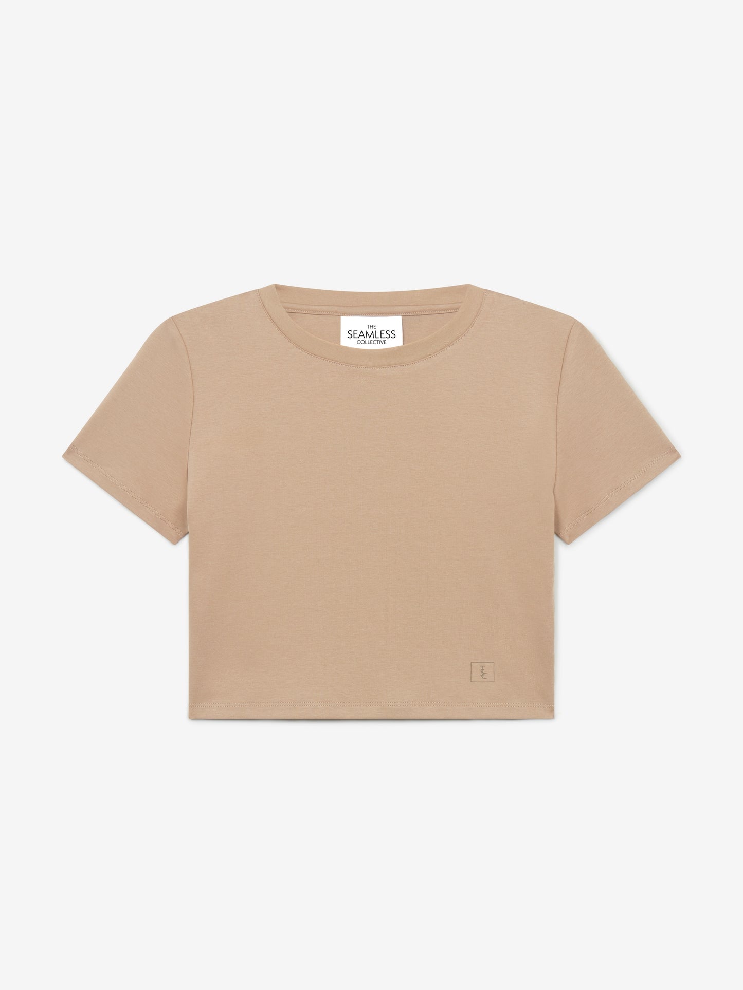 The Signature Cropped Cotton Top - Brown