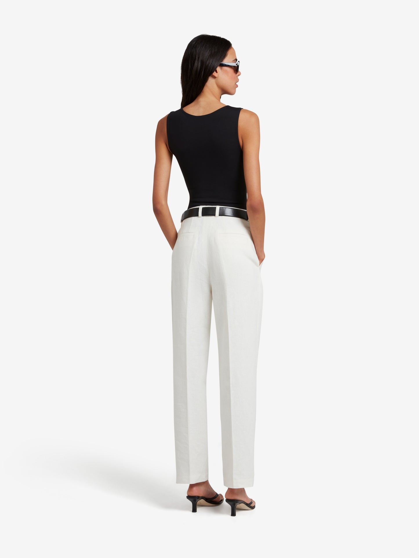 Straight Leg Trousers - White