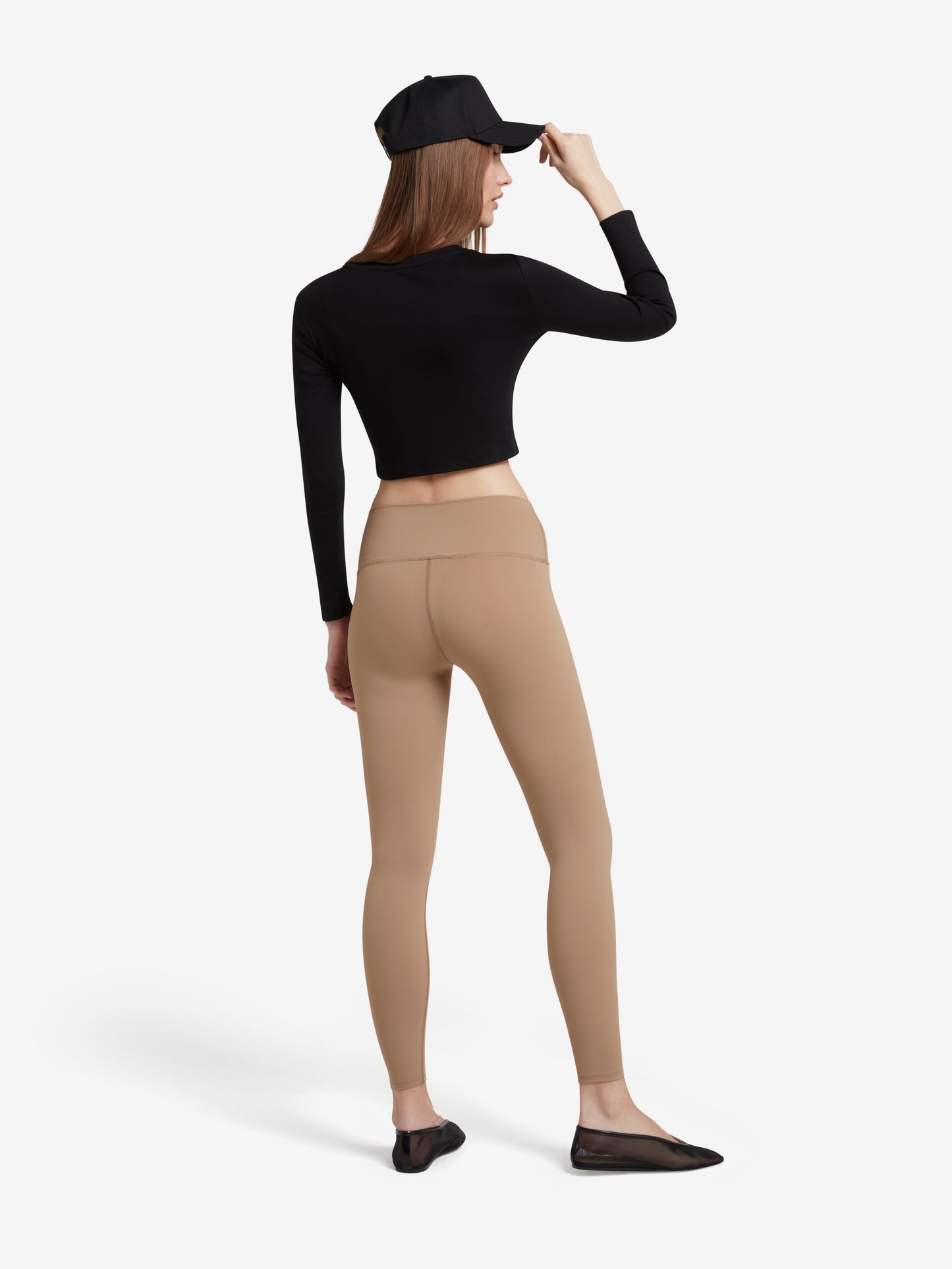 
                  
                    The Signature Long Sleeved Cropped Cotton Top - Black
                  
                