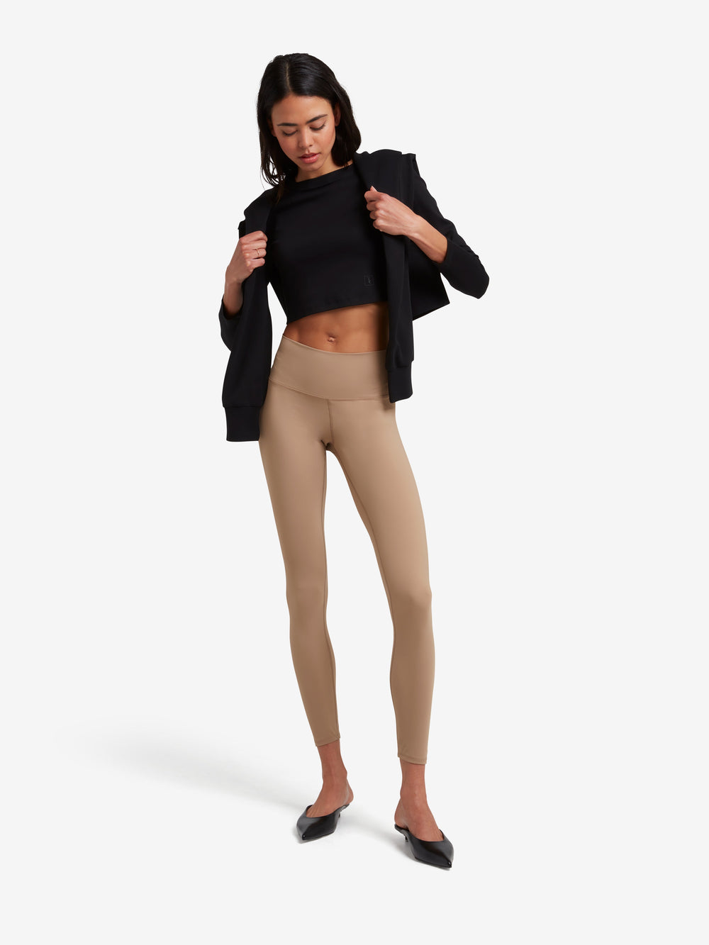 Contoured Leggings - Brown