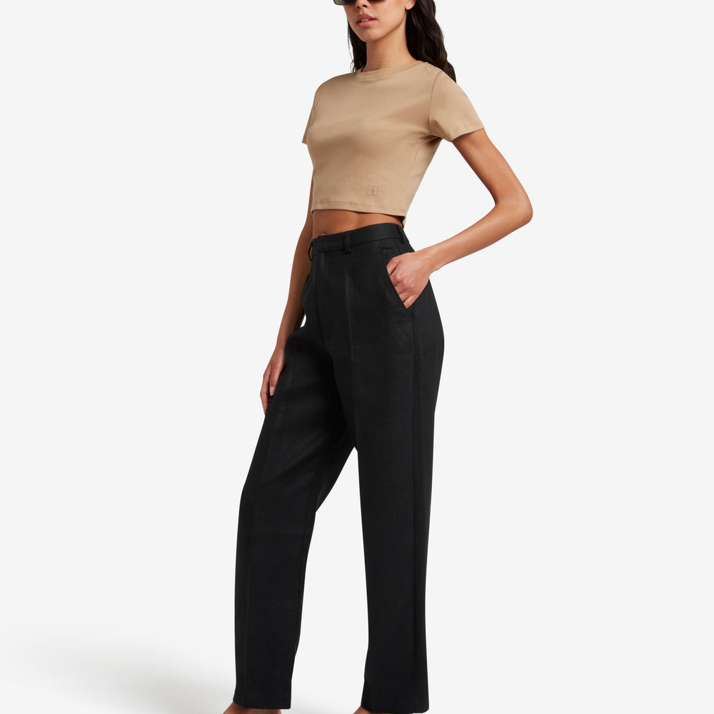 
                  
                    The Signature Cropped Cotton Top - Brown
                  
                