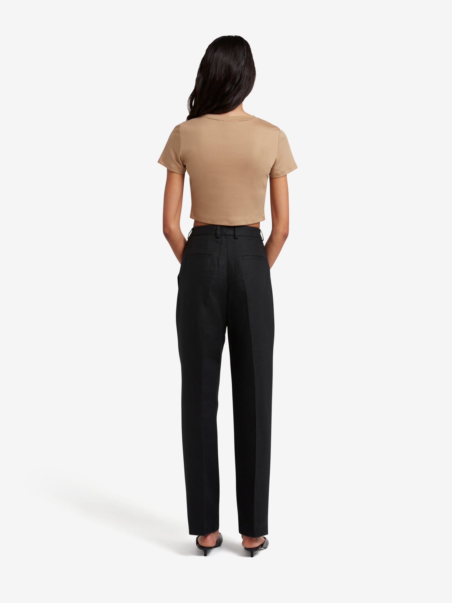 
                  
                    The Signature Cropped Cotton Top - Brown
                  
                