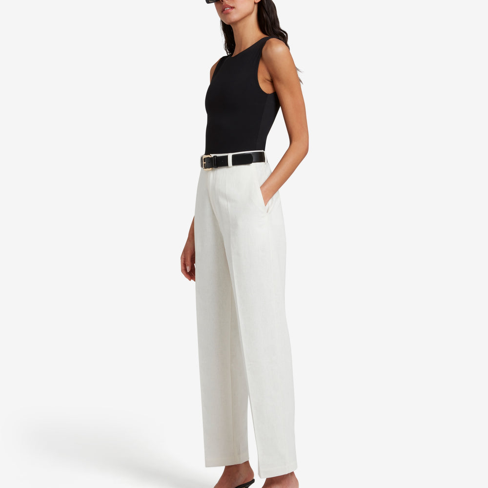
                  
                    Straight Leg Trousers - White
                  
                